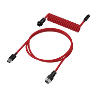 Провод для механической клавиатуры, HyperX, USB-C Coiled Cable, 6J677AA Красный-Чёрный