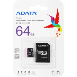 ADATA, AUSDX64GUICL10-RA1, MicroSDHC 64GB