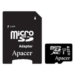 Apacer, AP64GMCSX10U5-R, MicroSDXC 64GB