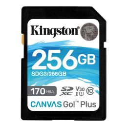 Kingston, SDG3/256GB, SD 256GB, Canvas Go Plus