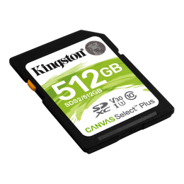 Kingston, SDS2/512GB, SD 512GB, Canvas Select Plus