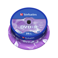 DVD+R, Verbatim, (43500) 4.7GB, 16х, 25шт