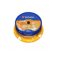 DVD-R, Verbatim, (43522) 4.7GB, 16х, 25шт