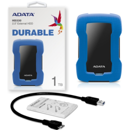 ADATA, HD330, AHD330-1TU31-CBL, 1TB, 2.5", USB 3.2, Голубой