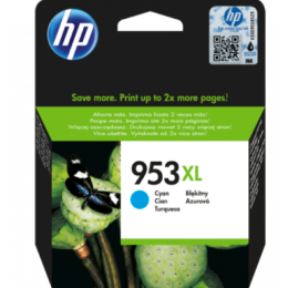 Картридж струйный HP F6U16AE, 953XL, увеличенной емкости, голубой