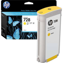 Картридж струйный HP F9J65A, 728, DesignJet, 130 мл,  Желтый