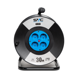 Удлинитель на катушке, SVC, GS-30M, 4 розетки
