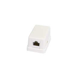 Настенная розетка, 1 порт, Кат.5e, RJ45/8P8C, неэкран., белая