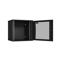 Настенный разборный шкаф TLK 19", 12U, стекло, 600х450, BK