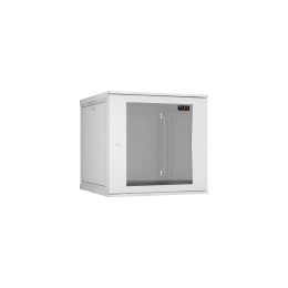 Настенный разборный шкаф TLK 19", 12U, стекло, 600х600, GY