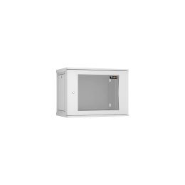 Настенный разборный шкаф TLK 19", 9U, стекло, 600х350, GY
