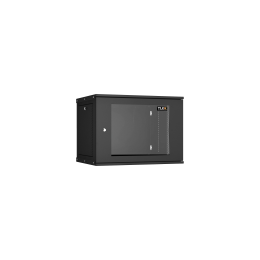 Настенный разборный шкаф TLK 19", 9U, стекло, 600х450, BK