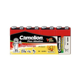 Батарейка, CAMELION, 6LR61-SP4, Plus Alkaline, 6F22(крона), 9V, 680 mAh, 4 шт.