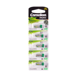Батарейка, CAMELION, A32-BP5, 9V, 0% Hg (0% Ртути), 5 шт.