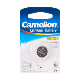 Батарейка, CAMELION, CR1616-BP1, Lithium Battery, CR1616, 3V, 220 mAh, 1 шт.