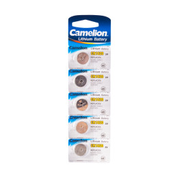 Батарейка, CAMELION, CR1620-BP5, Lithium Battery, CR1620, 3V, 220 mAh, 5 шт.