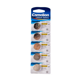 Батарейка, CAMELION, CR2025-BP5, Lithium Battery, CR2025, 3V, 220 mAh, 5 шт