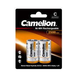 Аккумулятор, CAMELION, NH-C2500BP2, Rechargeable, C, 1.2V, , 2 шт