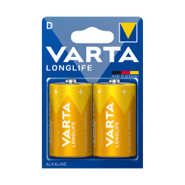 Батарейка, VARTA, LR20 Longlife, D, 1.5 V, 2 шт.