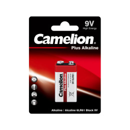 Батарейка, CAMELION, 6LR61-BP1, Plus Alkaline, 6F22(крона), 9V, 680 mAh, 1 шт.
