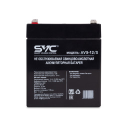 Батарея, SVC, AV5-12/S, Свинцово-кислотная 12В 5 Ач