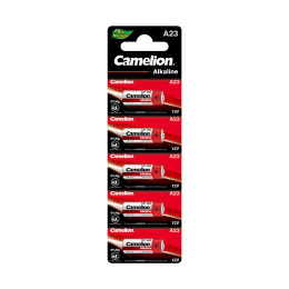 Батарейка, CAMELION, A23-BP5, 12V, 0% Hg (0% Ртути), 5 шт.