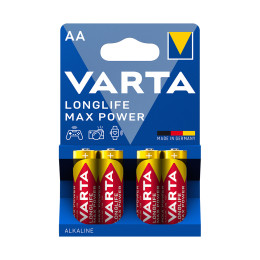 Батарейка, VARTA, LR6 Longlife Power Max Mignon, AA, 1.5 V, 4 шт