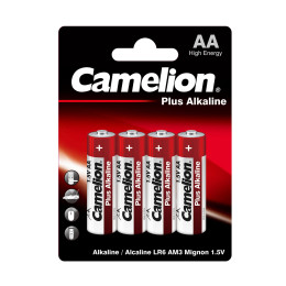 Батарейка, CAMELION, LR6-BP4, Plus Alkaline, AA, 1.5V, 2700 mAh, 4 шт