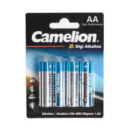 Батарейка, CAMELION, LR6-BP4DG, Digi Alkaline, AA, 1.5V, 2800mAh 4шт