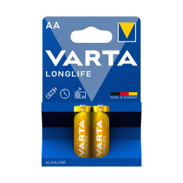 Батарейка, VARTA, LR6 Longlife Mignon, AA, 1.5 V, 2 шт.