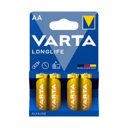 Батарейка, VARTA, LR6 Longlife Mignon, AA, 1.5V, 4 шт