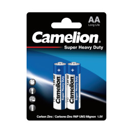 Батарейка, CAMELION, R6P-BP2B, Super Heavy Duty, AA, 1.5V, 1050 mAh, 2 шт