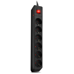 SVEN Сетевой фильтр Surge Protector Optima 3,0 m (6 sockets) black, color box