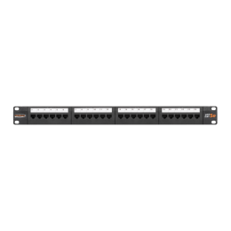 Панель 19", 1U, 24 порта, Кат.5e, RJ45/8P8C, неэкран.,черная