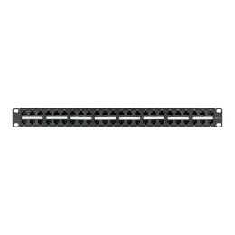 Панель 19", 1U, 48 портов, Кат.5e, RJ45/8P8C, неэкран, черная