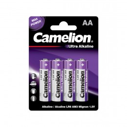 Батарейка, CAMELION, LR6-BP4UT, Ultra Alkaline, AA, 1.5V, 2700 mAh, 4 шт