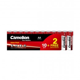 Батарейка, CAMELION, LR6-SP10+2, Plus Alkaline, AA, 1.5V, 2700 mAh, 12 шт