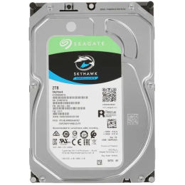 Жесткий диск для Видеонаблюдения Seagate Skyhawk ST2000VX015 HDD 2Tb, SATA 6Gb/s, 3.5", 256MB, 5400 RPM