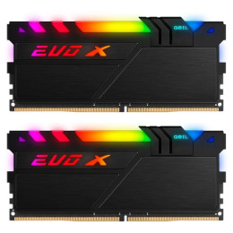 Оперативная память  16GB Kit (2x8GB) GEIL DDR4 PC4-25600 3200MHz EVO X II Black RGB GEXSB416GB3200C16ADC