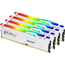 ОЗУ DIMM DDR5 Kingston FURY Beast White RGB 128Gb(32Gbx4)