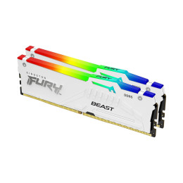 Комплект модулей памяти, Kingston, FURY Beast White RGB EXPO KF552C36BWEAK2-32 (Kit 2x16GB), DDR5, 32GB, White