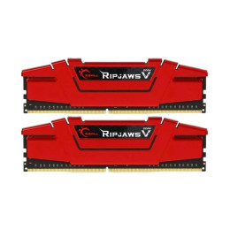 Комплект модулей памяти, G.SKILL, RipjawsV F4-2666C15D-8GVR (Kit 2x4GB), DDR4, 8GB, Red